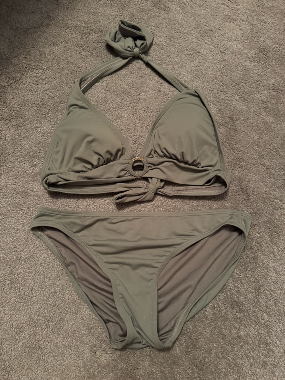 MICHAEL Michael Kors Olive Green Bikini Top and Bottom Set